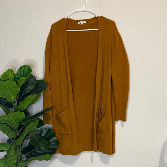 Madewell Sweaters - Madewell mustard colored Long Sleeve Open Front Cardigan Medium